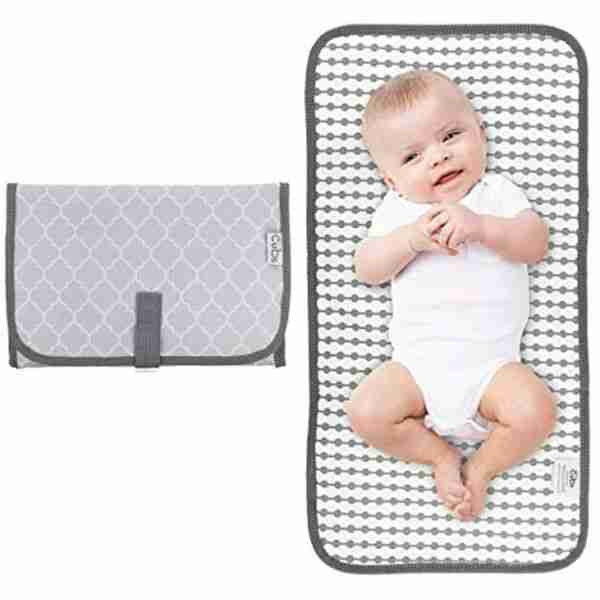Baby Portable Changing Pad, Diaper Bag,Travel Mat Station (Grey, Compact)