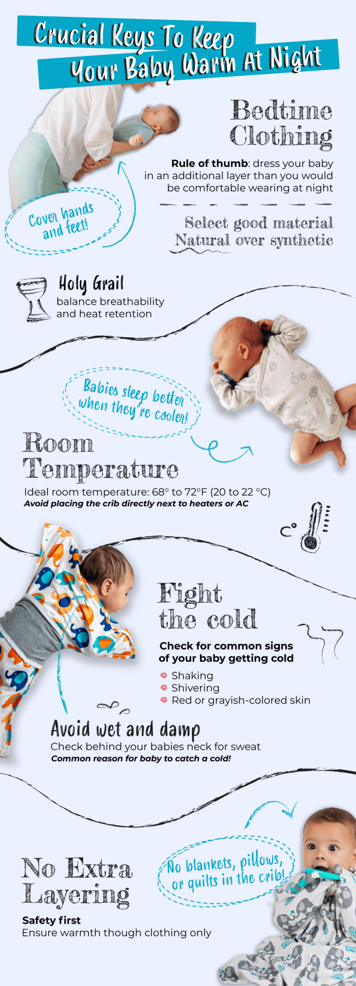 how do i know if my baby is cold at night 3