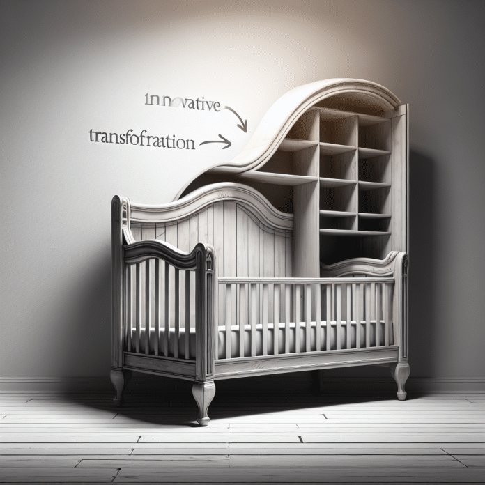 how can a crib be modified into a headboard or bookshelves 2