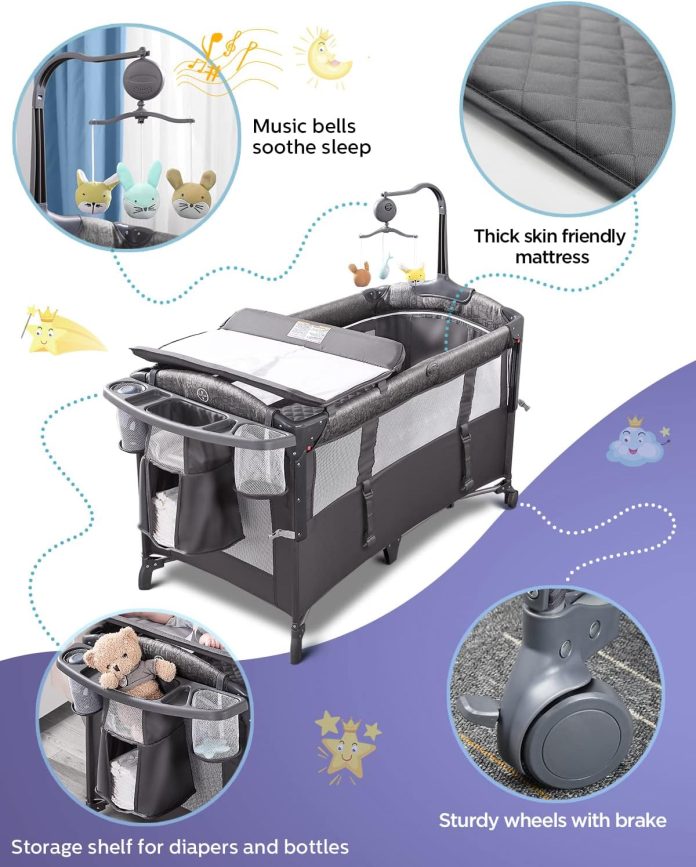 adovel baby bassinet bedside crib review