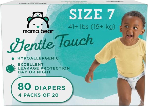 Amazon Brand - Mama Bear Gentle Touch Diapers, Hypoallergenic, Size 1, White, 49 Count
