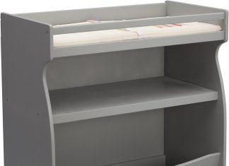 delta children changing table and storage unit review