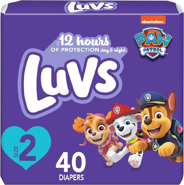Luvs Diapers - Size 2, 40 Count, Paw Patrol Disposable Baby Diapers