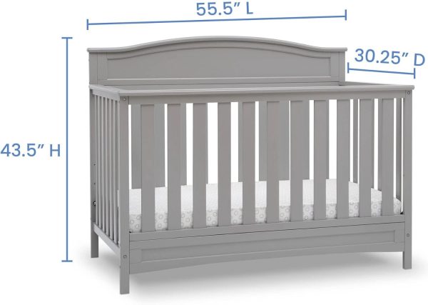Delta Children Emery 4-in-1 Convertible Baby Crib - Greenguard Gold Certified, White