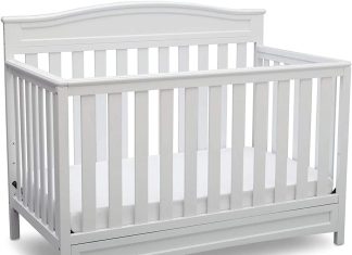 delta children emery 4 in 1 convertible baby crib greenguard gold certified white