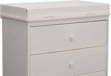delta children sutton 3 drawer dresser with changing top white