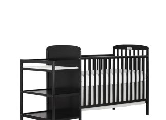 dream on me anna 3 in 1 full size crib and changing table combo in steel grey greenguard gold certified non toxic finish 3