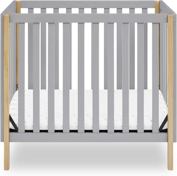 Gio Mini Crib with 2.75 Mattress Included, Ebony/Natural