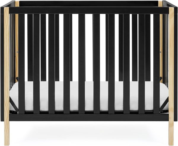 Gio Mini Crib with 2.75 Mattress Included, Ebony/Natural