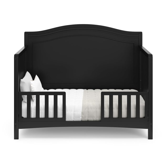 graco paris 4 in 1 convertible crib black greenguard gold certified converts to toddler bed daybed and full size bed fit 1