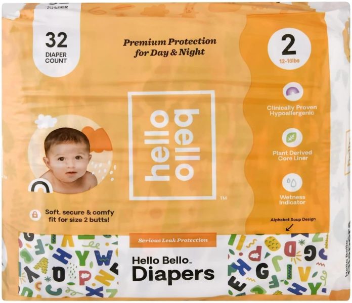 hello bello premium baby diapers size 2 i 32 count of disposeable extra absorbent hypoallergenic and eco friendly baby d