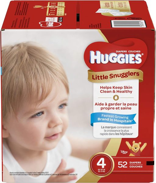 Huggies Size 1 Diapers, Little Snugglers Diapers, Size 1 (8-14 lbs), 198 Ct (6 packs of 33), Newborn