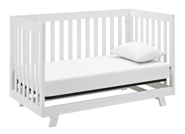 Storkcraft Beckett 3-in-1 Convertible Crib (Natural) – Converts from Baby Crib to Toddler Bed and Daybed, Fits Standard Full-Size Crib Mattress, Adjustable Mattress Support Base