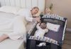 pamo babe portable crib for baby nursery center playard baby playpen travel crib diaper changer with mattress 3