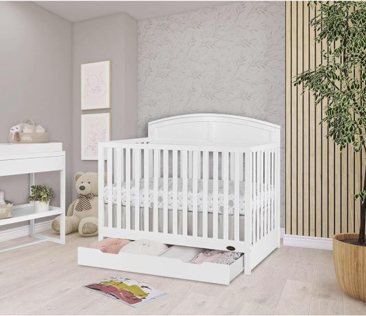 storybrooke 5 in 1 convertible crib with under drawer 2