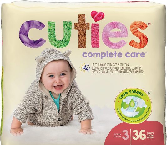 cuties complete care baby baby diaper size 3 16 to 28 lbs cr3001 36 ct