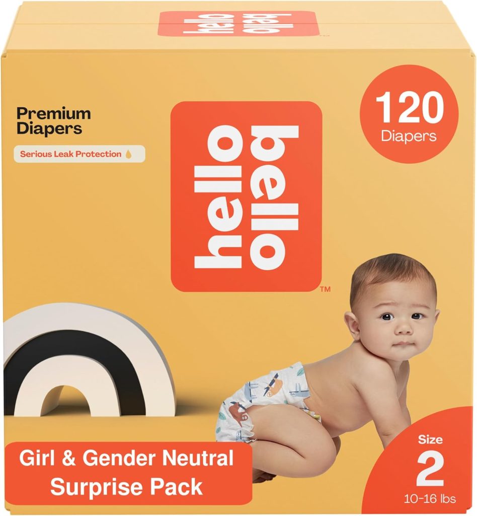 Hello Bello Premium Diapers, Size 5 (27+ lbs) Surprise Pack for Girls - 72 Count, Hypoallergenic with Soft, Cloth-Like Feel - Assorted Girl Gender Neutral Patterns Hello Bello Premium Diapers, Size 5 (27+ lbs) Surprise Pack for Girls - 72 Count, Hypoallergenic with Soft, Cloth-Like Feel - Assorted Girl Gender Neutral Patterns