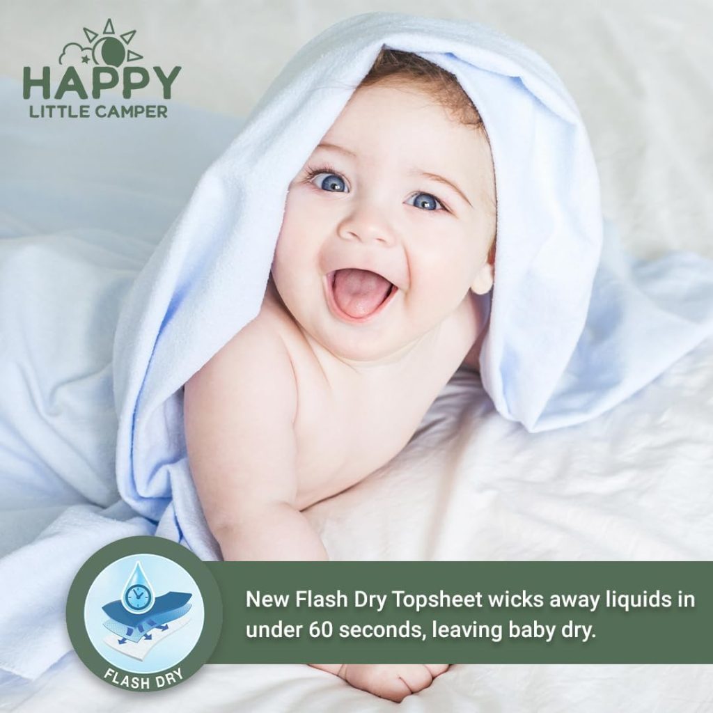 Happy Little Camper Ultra-Absorbent Natural Baby Diapers Size 4 - Hypoallergenic Chlorine-Free Disposable Diapers Safe for Sensitive Skin - Unscented Toddler Diapers - 29 Count Happy Little Camper Ultra-Absorbent Natural Baby Diapers Size 4 - Hypoallergenic Chlorine-Free Disposable Diapers Safe for Sensitive Skin - Unscented Toddler Diapers - 29 Count