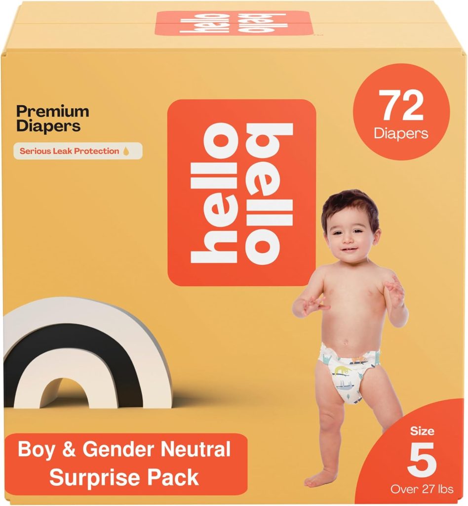 Hello Bello Premium Diapers, Size 1 (8-12 lbs) Surprise Pack for Boys - 128 Count, Hypoallergenic with Soft, Cloth-Like Feel - Assorted Boy Gender Neutral Patterns Hello Bello Premium Diapers, Size 1 (8-12 lbs) Surprise Pack for Boys - 128 Count, Hypoallergenic with Soft, Cloth-Like Feel - Assorted Boy Gender Neutral Patterns