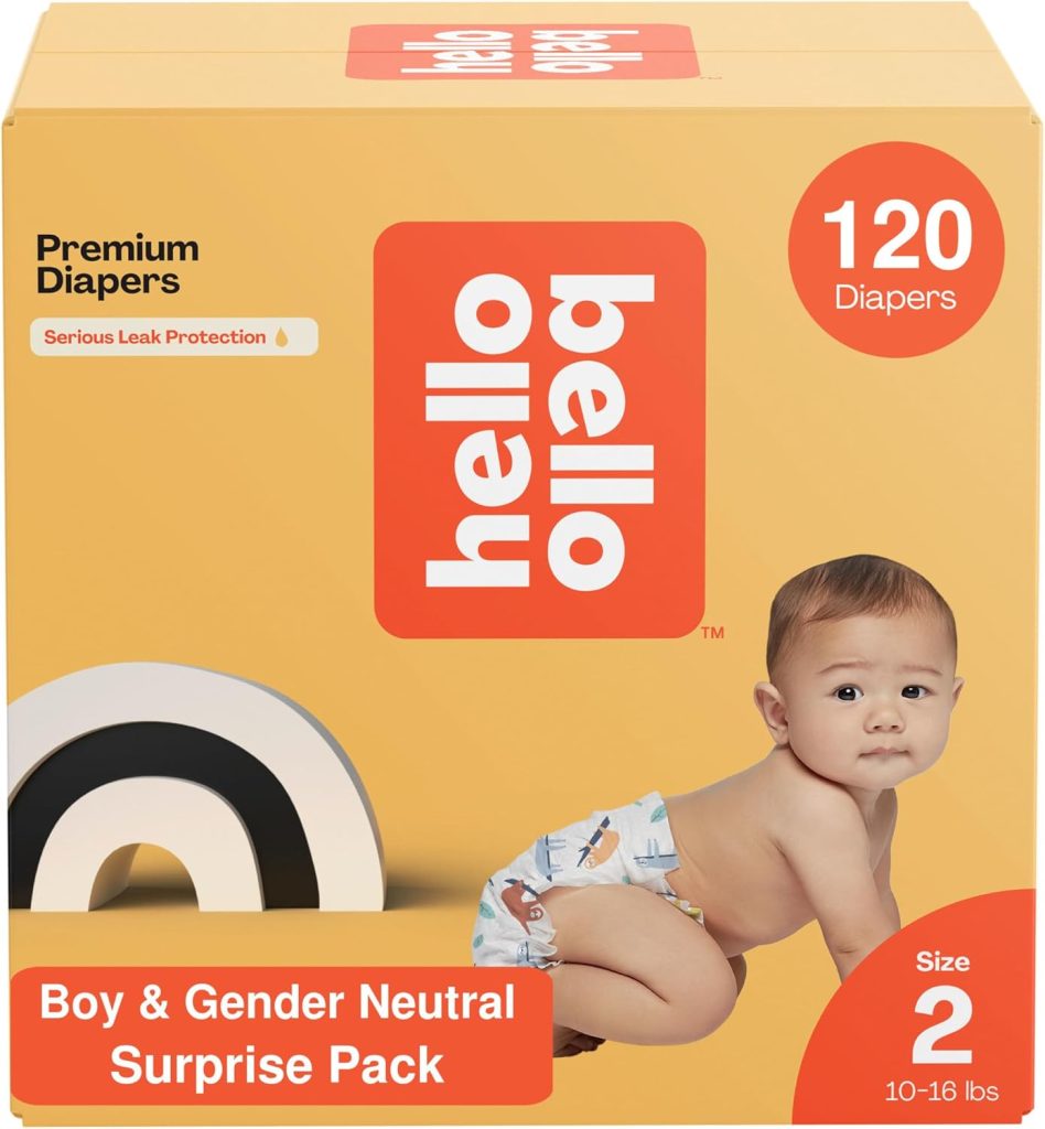 Hello Bello Premium Diapers, Size 1 (8-12 lbs) Surprise Pack for Boys - 128 Count, Hypoallergenic with Soft, Cloth-Like Feel - Assorted Boy Gender Neutral Patterns Hello Bello Premium Diapers, Size 1 (8-12 lbs) Surprise Pack for Boys - 128 Count, Hypoallergenic with Soft, Cloth-Like Feel - Assorted Boy Gender Neutral Patterns
