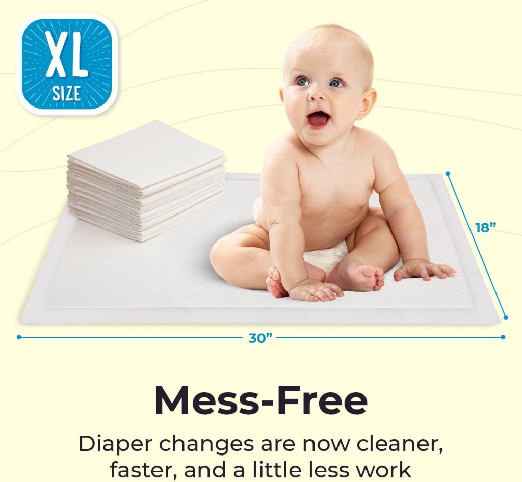 Peekapoo X-Large (30x18) Disposable Changing Pads for Baby – Portable Changing Pad Liners for Mess Free Travel, Ultra Absorbent, Waterproof and Super Soft, 50 Count Peekapoo X-Large (30x18) Disposable Changing Pads for Baby – Portable Changing Pad Liners for Mess Free Travel, Ultra Absorbent, Waterproof and Super Soft, 50 Count