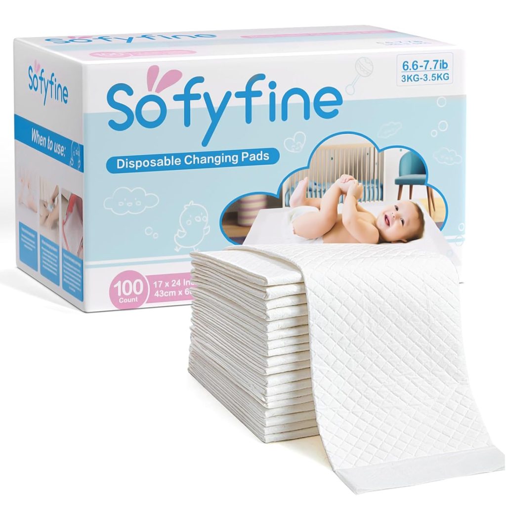 100 Count Disposable Changing Pads for Baby 17 x 24Portable Changing Diaper Liners for Mess Free Travel, Leakproof Incontinence Bed Pads,Waterproof Table Protector Mat, Toddler Pee Pads 100 Count Disposable Changing Pads for Baby 17 x 24Portable Changing Diaper Liners for Mess Free Travel, Leakproof Incontinence Bed Pads,Waterproof Table Protector Mat, Toddler Pee Pads
