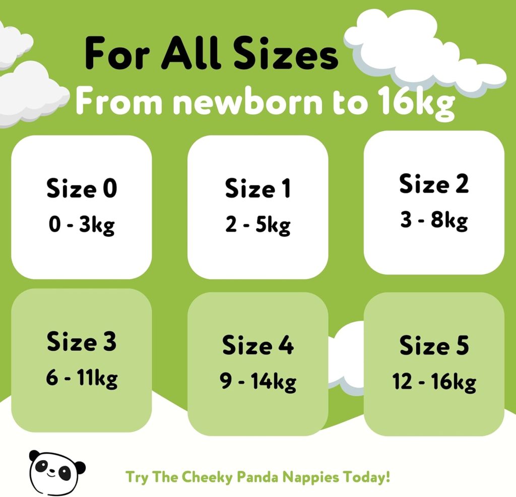 The Cheeky Panda Premium Baby Diapers Size 2 (12-18lbs) | 44 Bamboo Lined Disposable Diapers for Sensitive Skin The Cheeky Panda Premium Baby Diapers Size 2 (12-18lbs) | 44 Bamboo Lined Disposable Diapers for Sensitive Skin