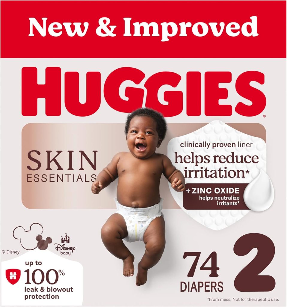 Huggies Size Diapers, Skin Essentials Baby Diapers, Size (12-18 lbs), Count, Packaging May Vary Huggies Size Diapers, Skin Essentials Baby Diapers, Size (12-18 lbs), Count, Packaging May Vary