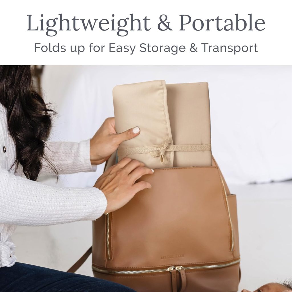 Natemia Portable Diaper Changing Pad - Rollable, Portable Changing Pad for Diaper Bag Travel - OEKO-TEX Cotton Exterior - Foldable Baby Changing Mat - Machine Washable - Baby Essentials (Misty Rose) Natemia Portable Diaper Changing Pad - Rollable, Portable Changing Pad for Diaper Bag Travel - OEKO-TEX Cotton Exterior - Foldable Baby Changing Mat - Machine Washable - Baby Essentials (Misty Rose)