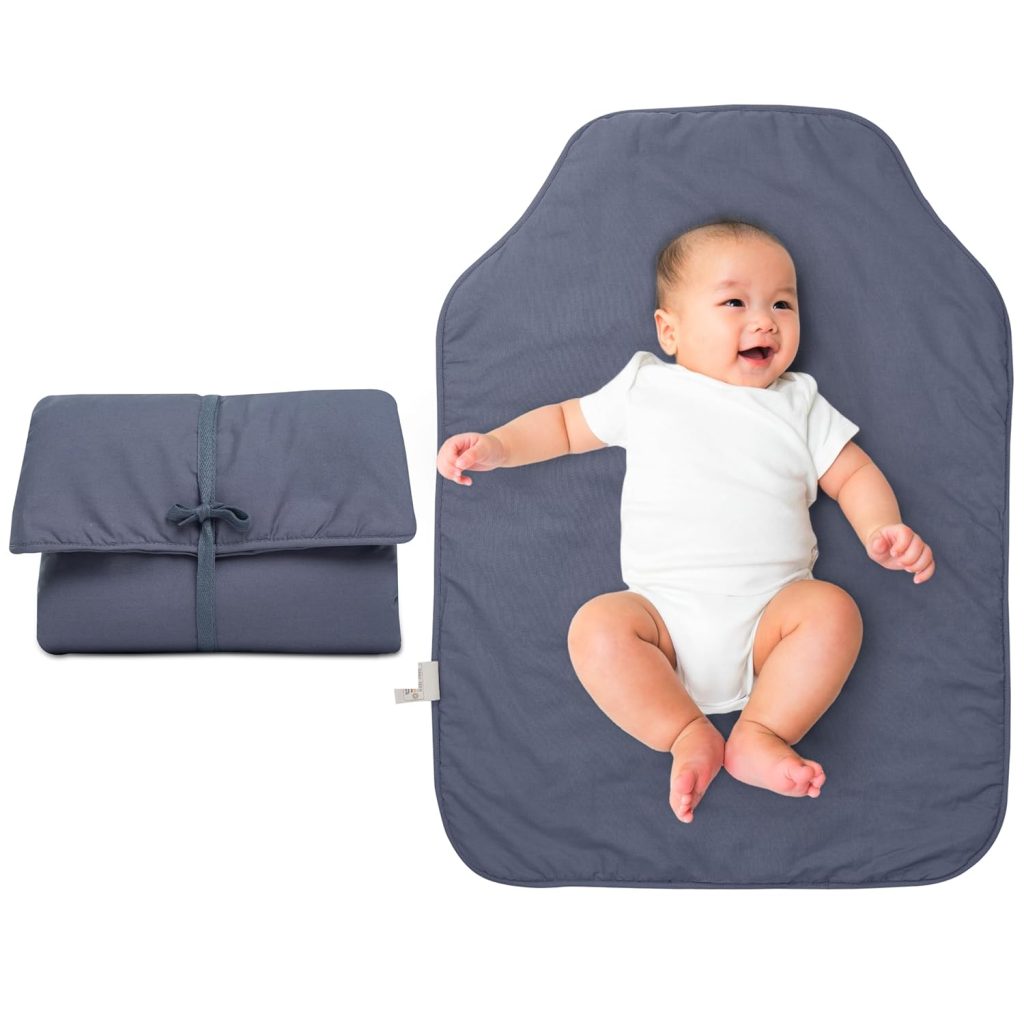 Natemia Portable Diaper Changing Pad - Rollable, Portable Changing Pad for Diaper Bag Travel - OEKO-TEX Cotton Exterior - Foldable Baby Changing Mat - Machine Washable - Baby Essentials (Misty Rose) Natemia Portable Diaper Changing Pad - Rollable, Portable Changing Pad for Diaper Bag Travel - OEKO-TEX Cotton Exterior - Foldable Baby Changing Mat - Machine Washable - Baby Essentials (Misty Rose)