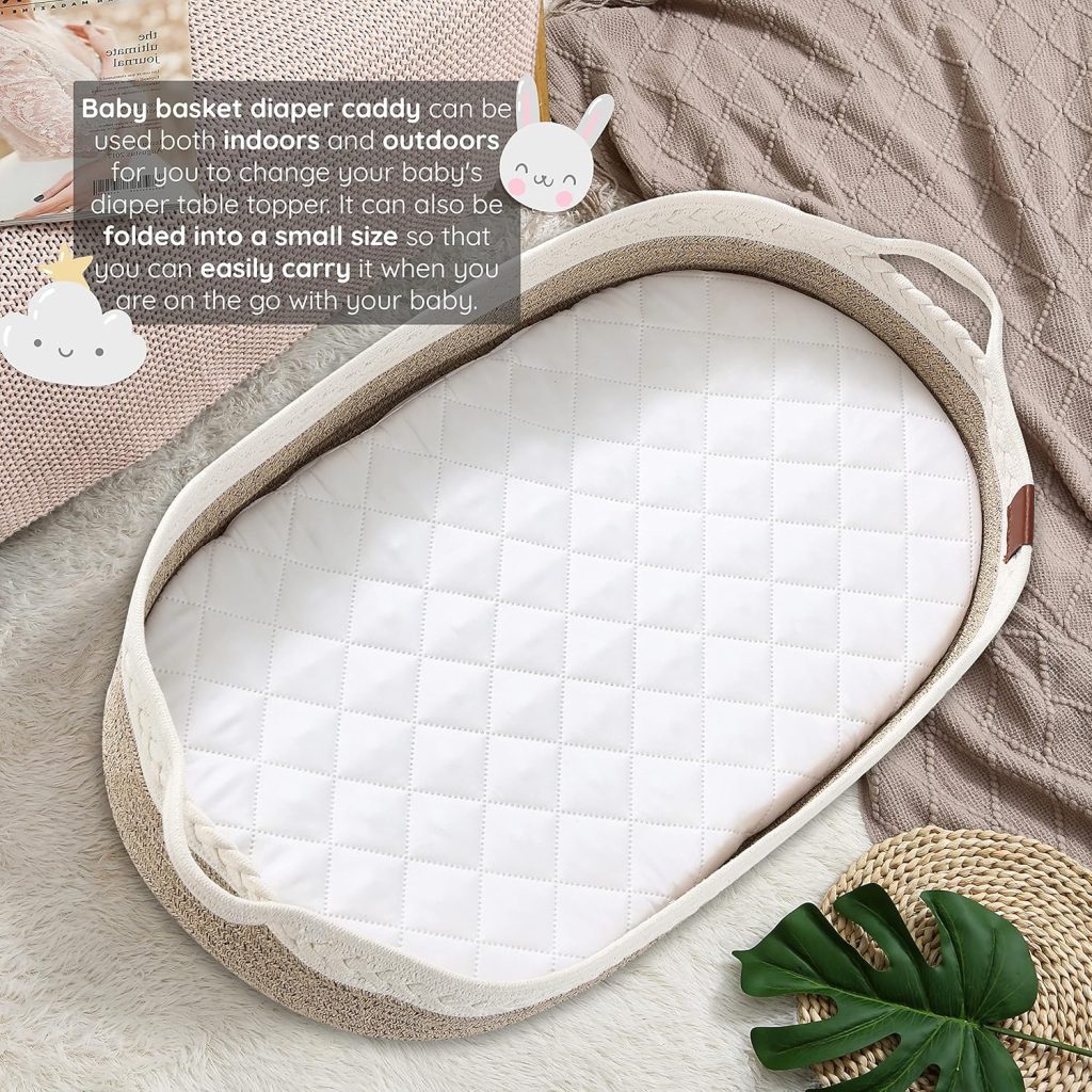 Premium Baby Changing Basket - Diaper Changing Basket for Newborns Premium Baby Changing Basket - Diaper Changing Basket for Newborns