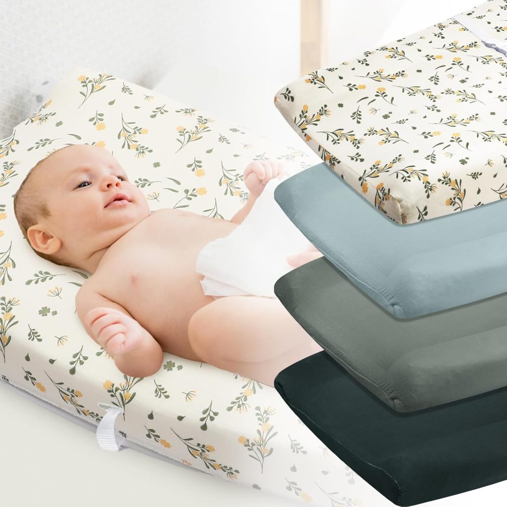 Shappy Pcs Changing Pad Cover for Baby x Inch 100% Muslin Cotton Changing Pad Sheet Breathable Fitted Changing Table Diaper Pad Cover(Lively Color, Leaves) Shappy Pcs Changing Pad Cover for Baby x Inch 100% Muslin Cotton Changing Pad Sheet Breathable Fitted Changing Table Diaper Pad Cover(Lively Color, Leaves)