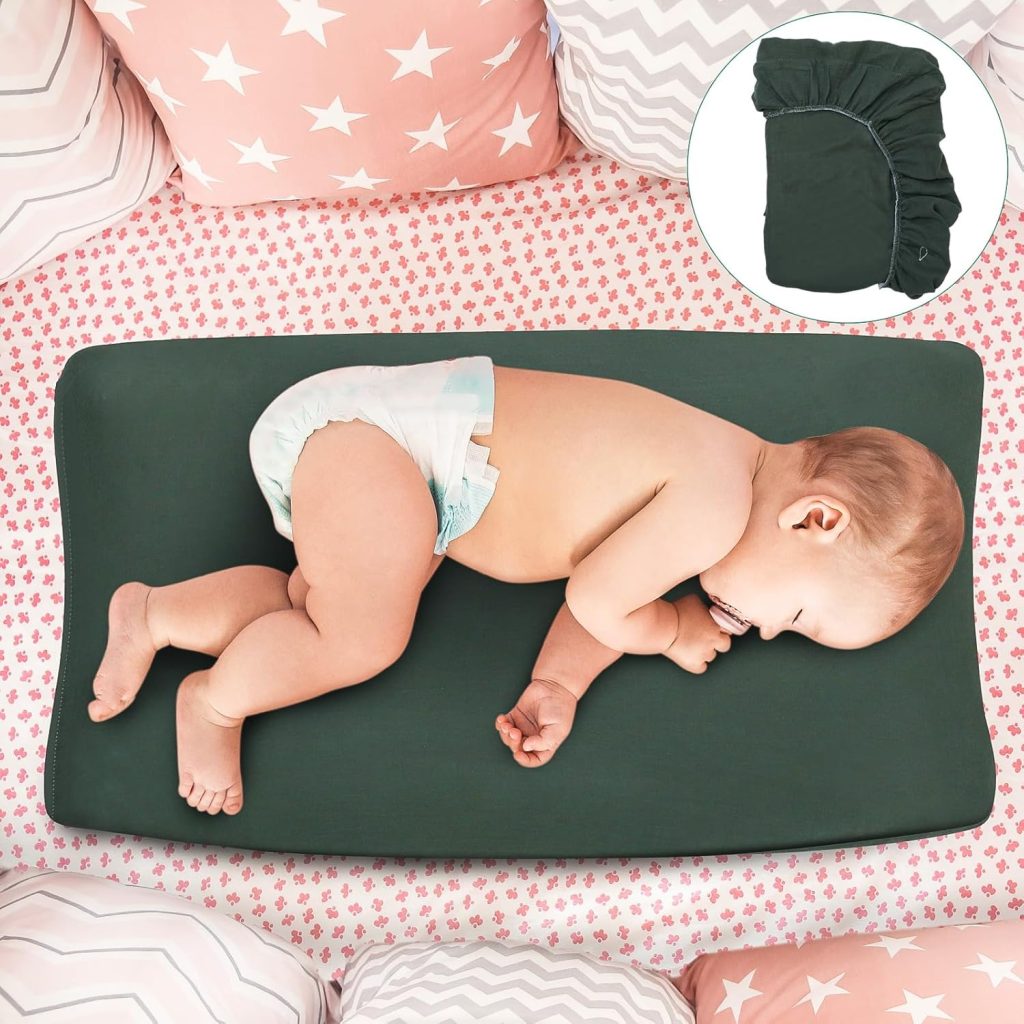 Shappy Pcs Changing Pad Cover for Baby x Inch 100% Muslin Cotton Changing Pad Sheet Breathable Fitted Changing Table Diaper Pad Cover(Lively Color, Leaves) Shappy Pcs Changing Pad Cover for Baby x Inch 100% Muslin Cotton Changing Pad Sheet Breathable Fitted Changing Table Diaper Pad Cover(Lively Color, Leaves)