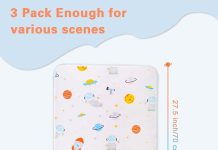 Baby Portable Changing Pad Waterproof Diaper Changing Mat Travel 3 Pack Washable Mattress Pad Reusable Under Pads Changing Pad Liners 22″ x 27.5″