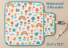 Changing Mat – Biggest Waterproof & Reusable Portable Changing Pad 25.5″x31.5″ for Change Diaper in Any Places On the Go – Wipeable Compact Baby Change Cover Liner – Unisex Design for Girls & Boys Main |