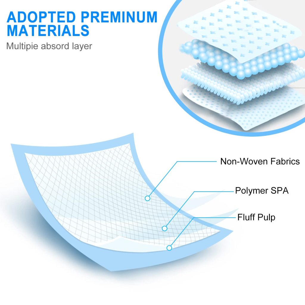 Disposable Large Changing Pads, High Absorbent Waterproof Portable Mattress, Leak-Proof Breathable Incontinence Pad, Play Sheet Bed Chair Table mat Protector, Adult Child Baby Pets Underpad Disposable Large Changing Pads, High Absorbent Waterproof Portable Mattress, Leak-Proof Breathable Incontinence Pad, Play Sheet Bed Chair Table mat Protector, Adult Child Baby Pets Underpad