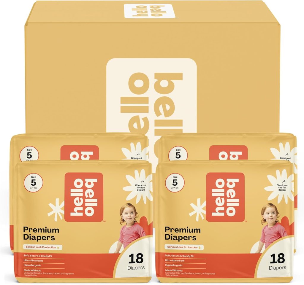 Hello Bello Premium Baby Diapers Size 1, Count of Disposable, Extra-Absorbent, Hypoallergenic Baby Diapers with Snug and Comfort Fit, Sleepy Sloth Hello Bello Premium Baby Diapers Size 1, Count of Disposable, Extra-Absorbent, Hypoallergenic Baby Diapers with Snug and Comfort Fit, Sleepy Sloth