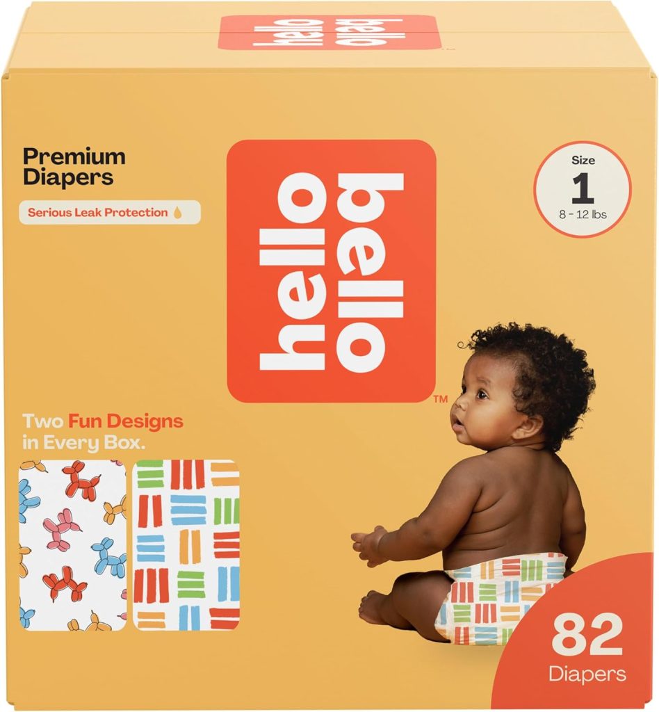 Hello Bello Premium Diapers Size (22-37lbs), Busy Bees Hive Five Designs, 58ct Club Box Hello Bello Premium Diapers Size (22-37lbs), Busy Bees Hive Five Designs, 58ct Club Box