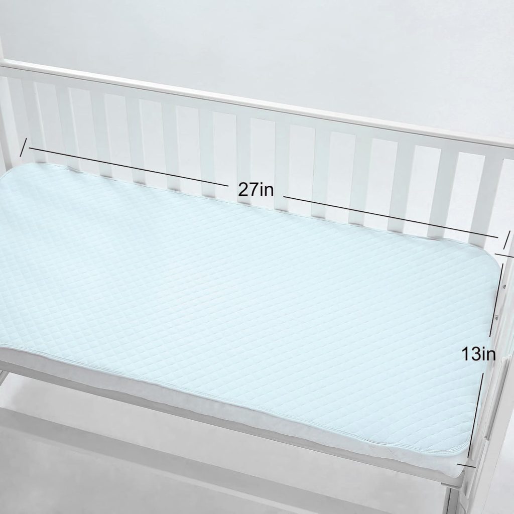 Pleasant Boulevard | Portable Waterproof Baby Changing Pad Liner, Washable Reusable Changing Table Cover Made with Breathable TPU, 27x13in (Blue, Count) Pleasant Boulevard | Portable Waterproof Baby Changing Pad Liner, Washable Reusable Changing Table Cover Made with Breathable TPU, 27x13in (Blue, Count)