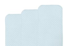 Pleasant Boulevard | Portable Waterproof Baby Changing Pad Liner, Washable Reusable Changing Table Cover Made with Breathable TPU, 27x13in (Blue, 3 Count)