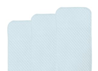 Pleasant Boulevard | Portable Waterproof Baby Changing Pad Liner, Washable Reusable Changing Table Cover Made with Breathable TPU, 27x13in (Blue, 3 Count)