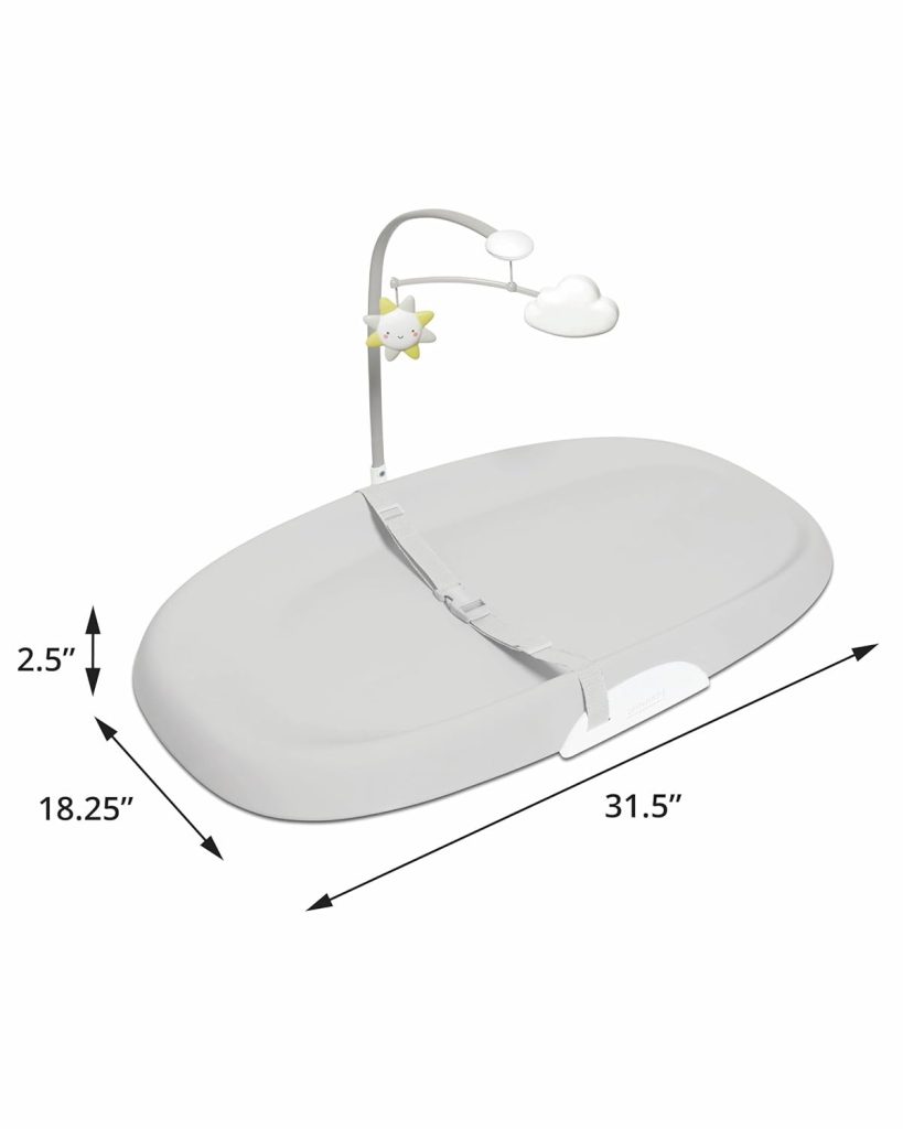 Skip Hop Baby Changing Pad Nursery Style Wipe-Clean Contoured with Cushioned Foam, Non-Skid Base, Built-in Safety Belt Tuck-Away Toy Bar, Oat Skip Hop Baby Changing Pad Nursery Style Wipe-Clean Contoured with Cushioned Foam, Non-Skid Base, Built-in Safety Belt Tuck-Away Toy Bar, Oat