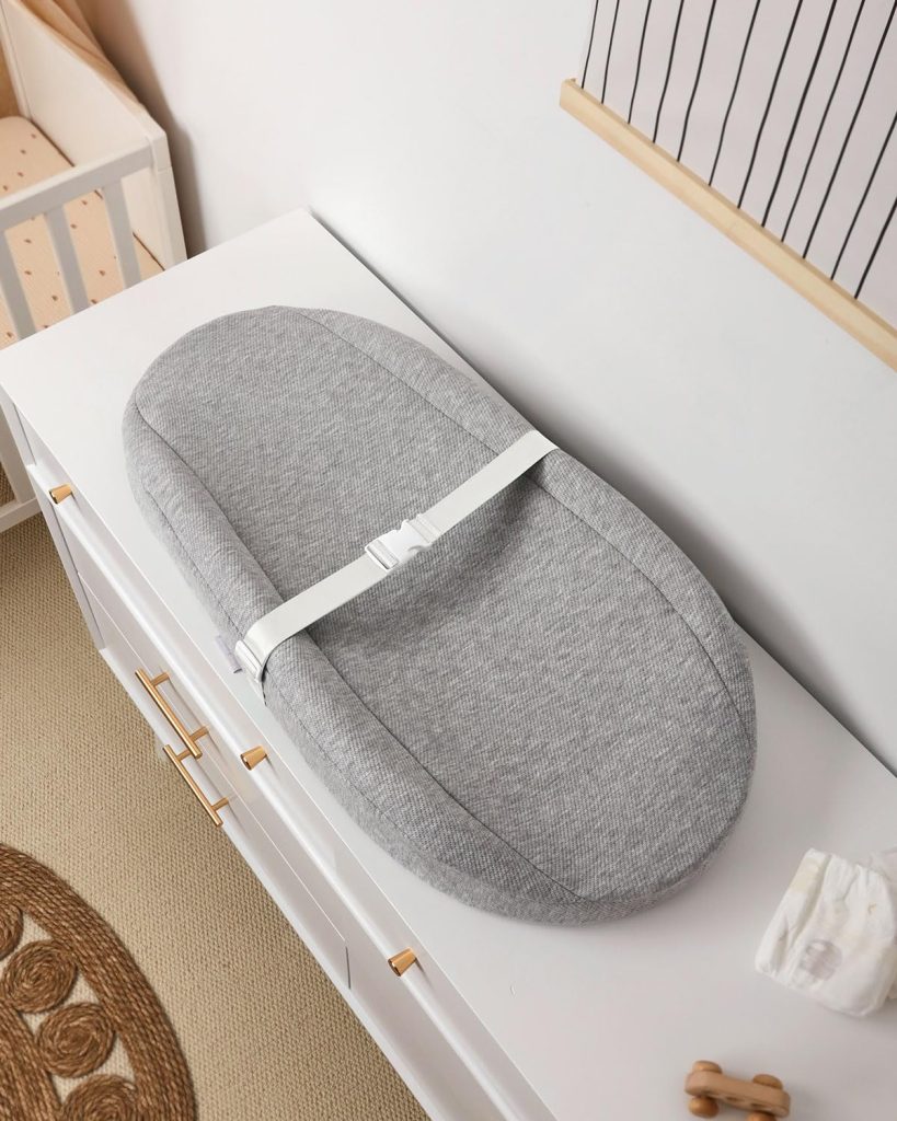 Blissful Diary Baby Changing Pad with Waterproof Lining Foam, Includes a Soft Washable Cover, Contoured Changing Table Pads for Dresser Top with Non-Slip Bottom, 32”×16” (Grey, Avocado) Blissful Diary Baby Changing Pad with Waterproof Lining Foam, Includes a Soft Washable Cover, Contoured Changing Table Pads for Dresser Top with Non-Slip Bottom, 32”×16” (Grey, Avocado)