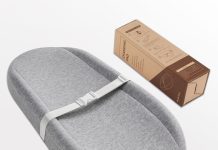 Blissful Diary Baby Changing Pad with Waterproof Lining Foam, Includes a Soft & Washable Cover, Contoured Changing Table Pads for Dresser Top with Non-Slip Bottom, 32”×16” (Grey, Avocado)