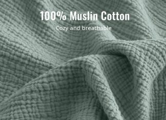 Blissful Diary Muslin Baby Changing Pad with Waterproof Lining Foam, Diaper Changing Table Pad with Cover for Dressers (Roman Green, Avocado)
