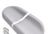 Blissful Diary Vegan Leather Baby Changing Pad with Waterproof & Wipe-Clean PU Cover, Standard Size Cozy Diaper Changing Pad for Dresser and Table, Light Gray Main |