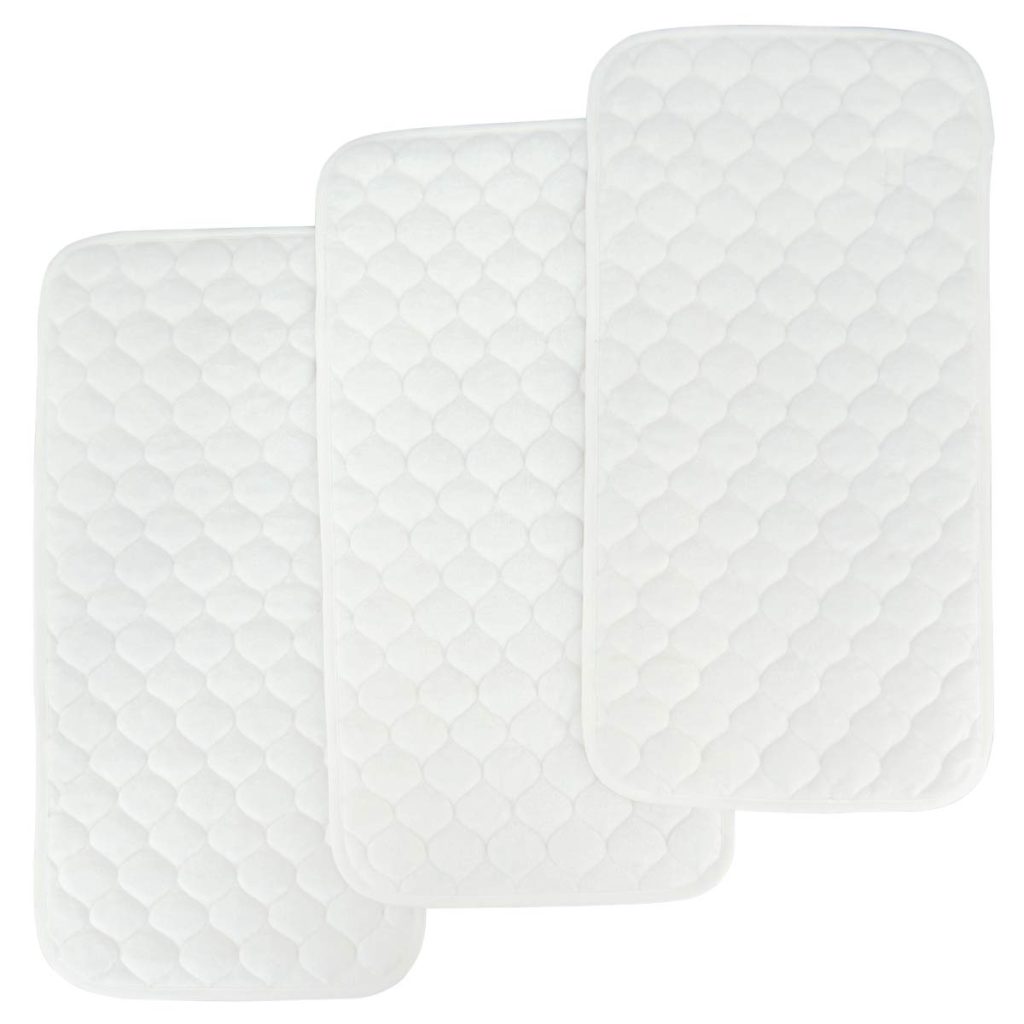 BlueSnail Quilted Thicker Waterproof Changing Pad Liners,3 Count(Snow White 13” x 27”) BlueSnail Quilted Thicker Waterproof Changing Pad Liners,3 Count(Snow White 13” x 27”)