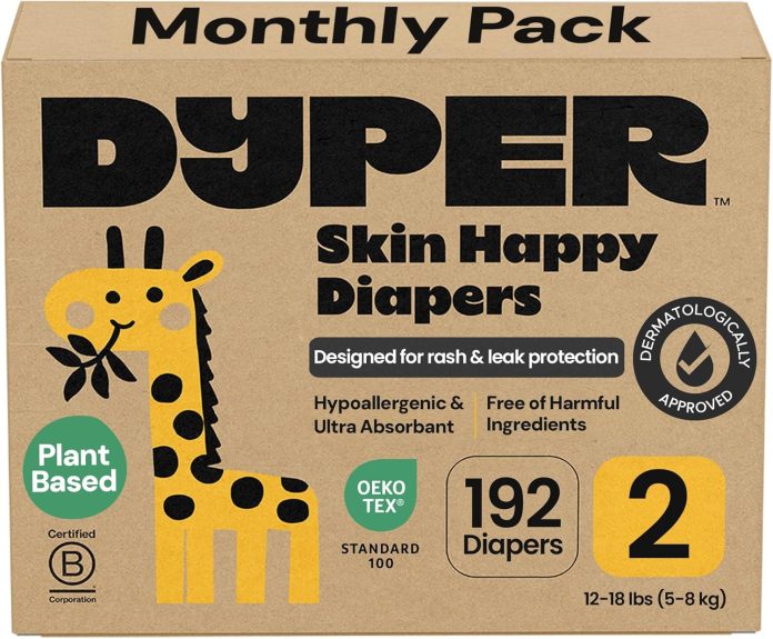 dyper-baby-diapers-size-32-count-plant-based-disposable-diapers-for-day-and-overnight-premium-leak-protection-skin-frien-2