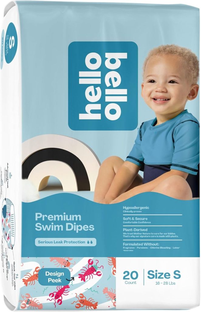 Hello Bello Premium Swim Diapers I Affordable and Eco-Friendly Disposable Swim Dipes for Babies and Kids I Size Medium Hello Bello Premium Swim Diapers I Affordable and Eco-Friendly Disposable Swim Dipes for Babies and Kids I Size Medium