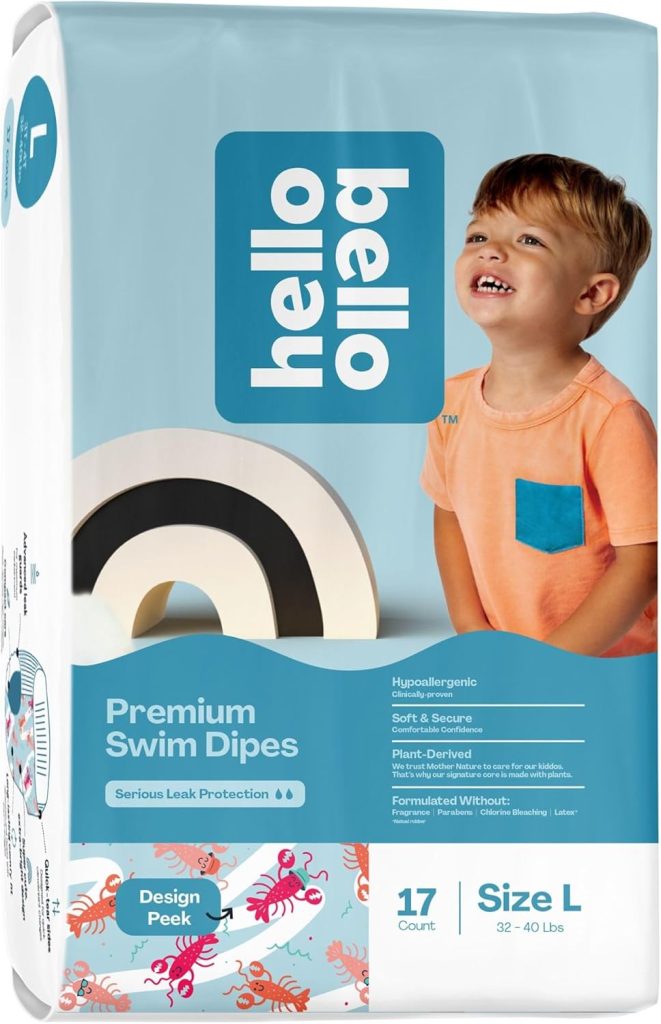 Hello Bello Premium Swim Diapers I Affordable and Eco-Friendly Disposable Swim Dipes for Babies and Kids I Size Medium Hello Bello Premium Swim Diapers I Affordable and Eco-Friendly Disposable Swim Dipes for Babies and Kids I Size Medium